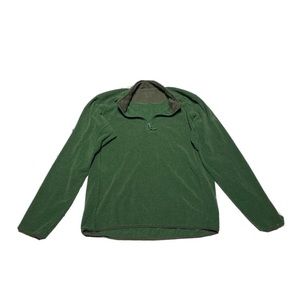 Arcteryx Sweater  Knit Fleece Men Medium Polartec 1/2 Zip Green Jacket